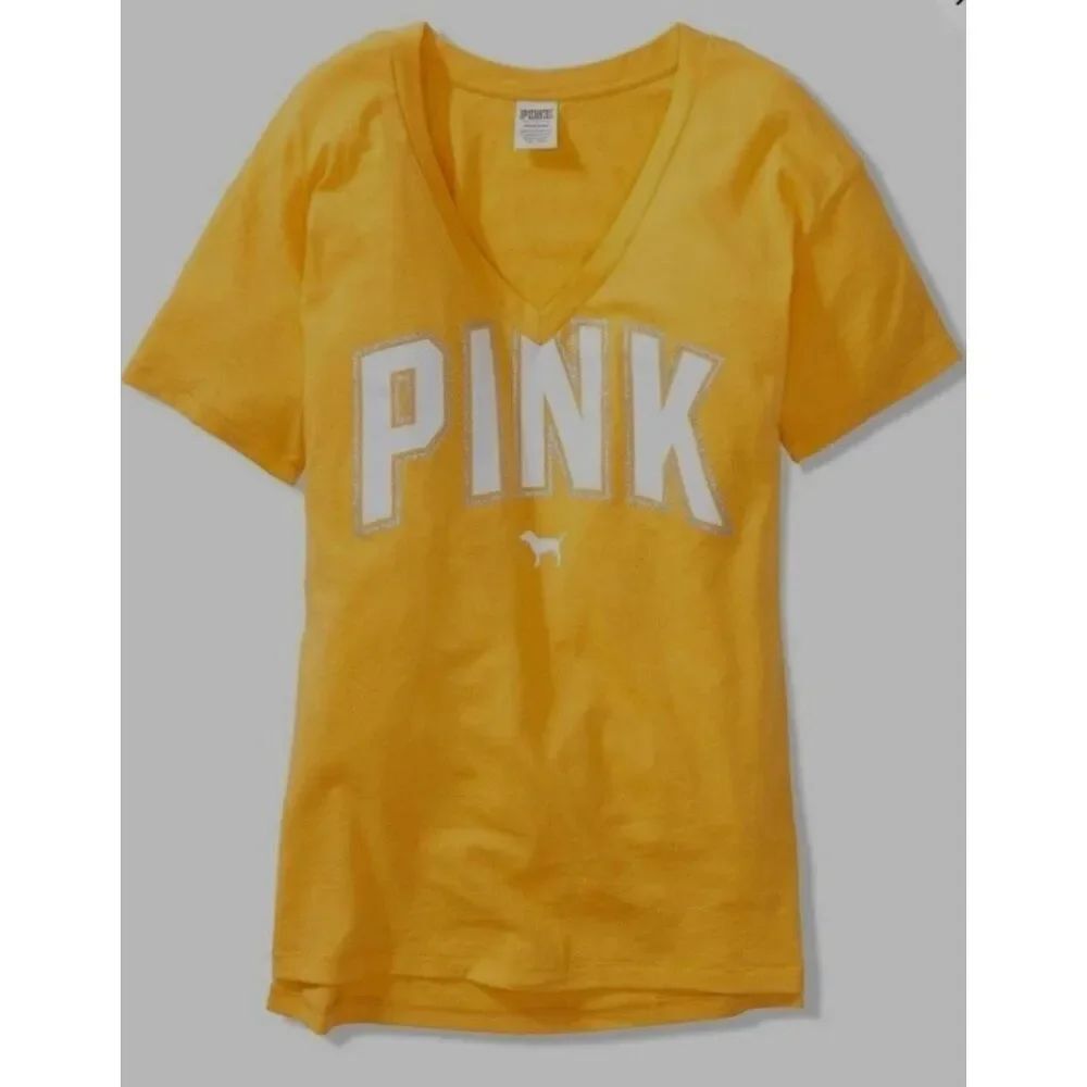 Victoria's Secret Pink Boyfriend V-Neck Jersey Tee T-Shirt Oversized size large